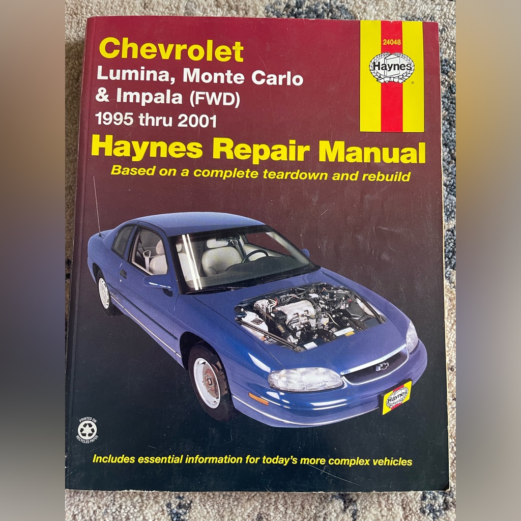 Chevrolet Lumina Monte Carlo Impala 19952005 Haynes Repair Manual 24048 Chevrolet Lumina Monte Carlo Impala 19952005 Haynes Repair Manual 24048